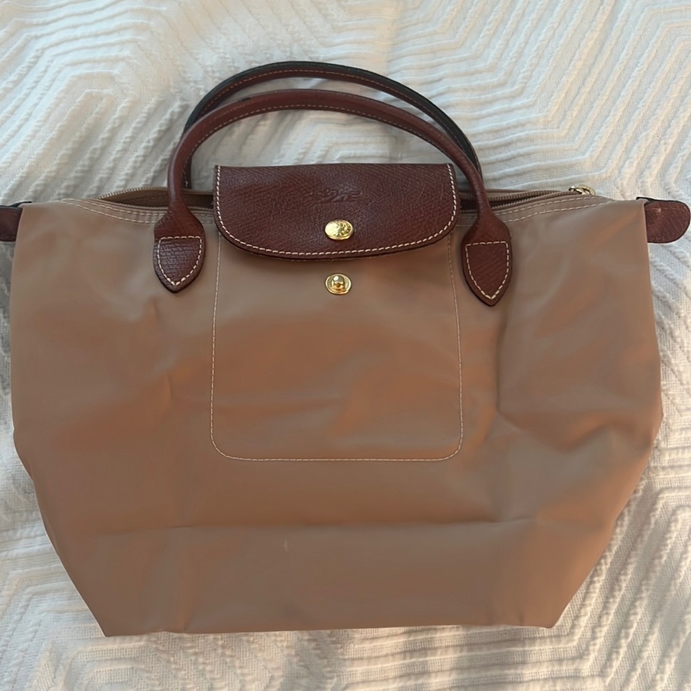 Longchamp: Mocha Small Top Handle Bag